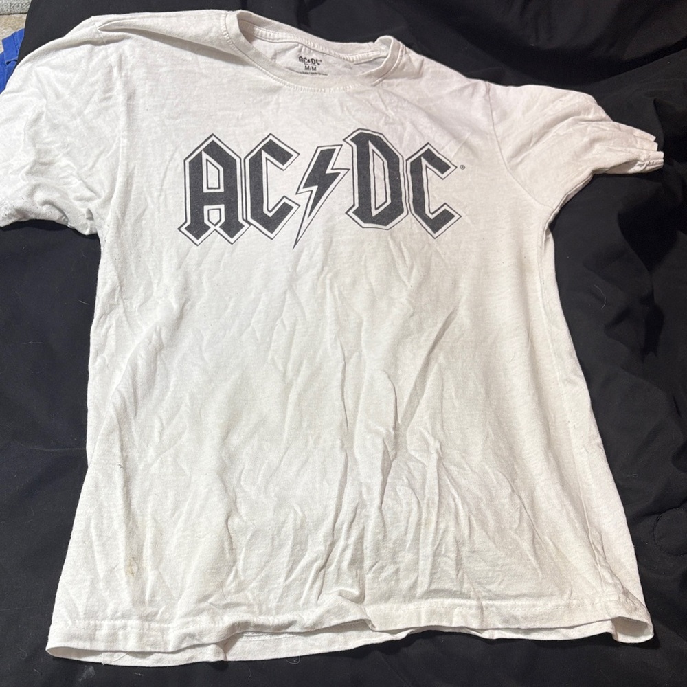 AC/DC White Short Sleeve Tee